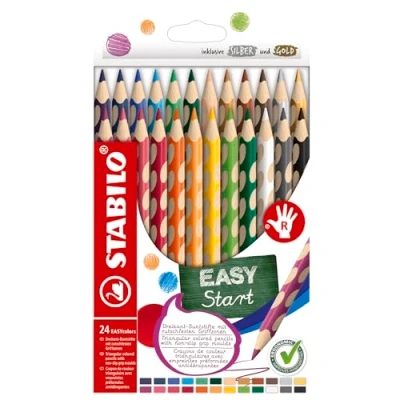Bild av STABILO EASYcolors 332/24 Färgpennor för högerhänta, Flerfärgad, 24 stycken