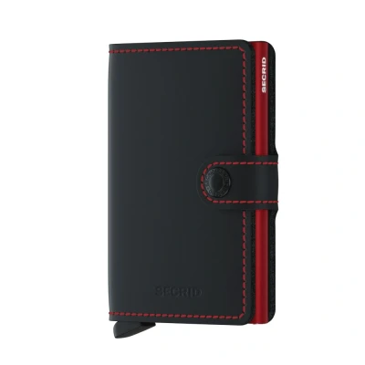 Bild av Secrid Miniwallet Matte Black &amp; Red Gratis gravyr