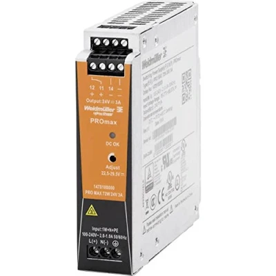 Bild av WEIDMÜLLER Din Pro Max 72W 24V 3A 24 V/DC 3 A 72 W skena strömförsörjning