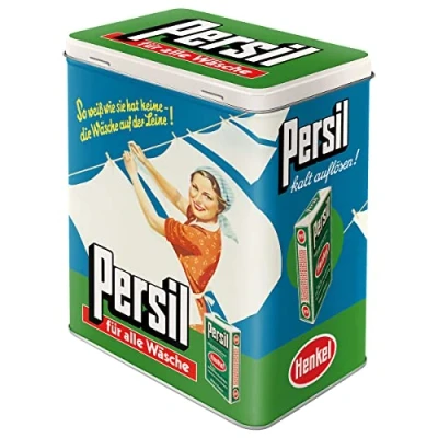 Bild av Nostalgic Art Förvaringsburk i retrostil L, Persil Wäsche Presentidé för nostalgiälskare, Stor kaffeburk av plåt, Deko vintagedesign, 3 l