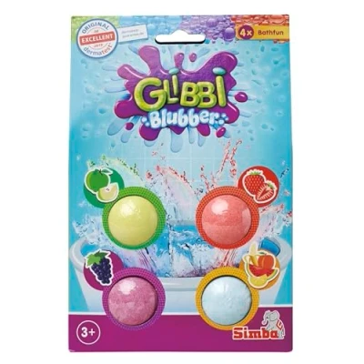 Bild av Simba 105953408 Glibbi blombomb, badleksak, badkul, 4 x, bubblar och färgar vattnet, med olika dofter, från 3 år