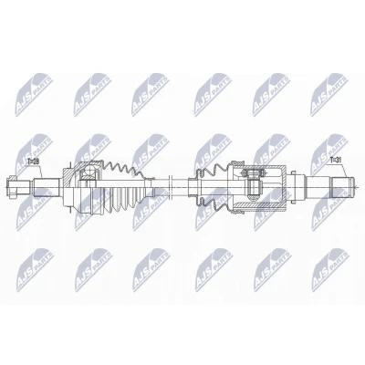 Bild av Drivaxel mazda cx 3 (dk), framaxel vänster, 3, FTD52560X, FTD52560XA
