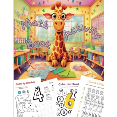 Bild av Preschool Math Activity Book: Ideal for 4 6 year olds 80 Pages Number tracing Color by Count and the English Language Worksheets