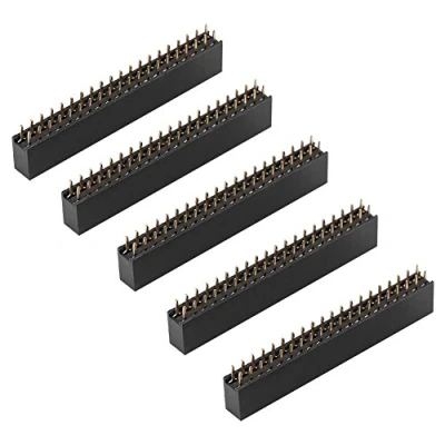 Bild av 5pcs 2.54mm Female Pin Header 2 x 20 Pins Dual Row Short Headers Connector for Raspberry Pi