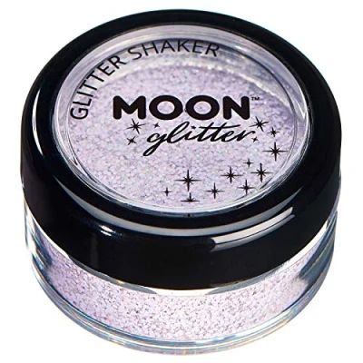 Bild av Pastell glitter shaker från Moon 100% kosmetiskt för ansikte, kropp, naglar, hår och läppar 3 g lila