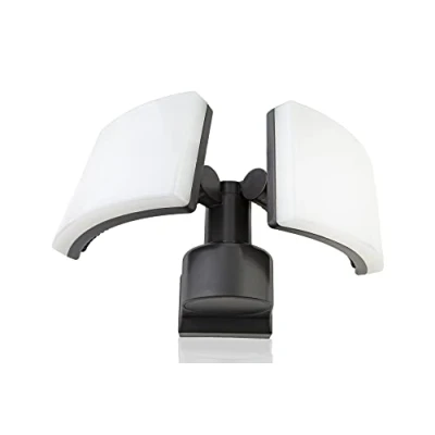 Bild av HUBER LED strålkastare 2 x 20 W, 4 400 lm för vägg och hörnmontering utomhusstrålkastare, strålkastare, gårdsstrålkastare, IP65, antracit