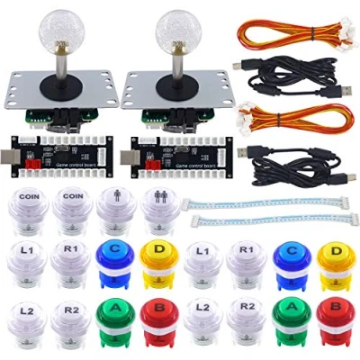 Bild av SJ@JX Arcade Game DIY kit 2 spelare noll fördröjning USB kodare knapp joystick kontroll för retro hallon MAME Jamma NES PC Windows