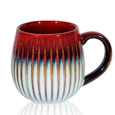 Bild av ZPPLD kaffekopp stor, cappuccino kopp lergods, 500 ml, stor kopp, stengods, tekopp med handtag, av keramik, porslin, konstnärs designkopp