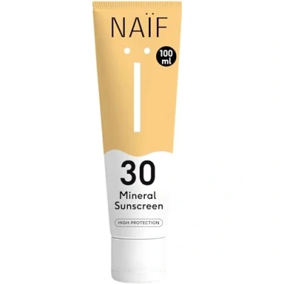 Bild av Naïf Mineral Solskyddsmedel För hela familjen Vattentät Vegan SPF30 100 ml