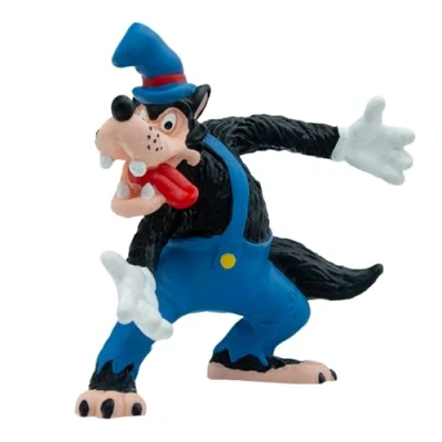 Bild av Bullyland 12493 Leksaksfigur Wolf Ede från Walt Disney De tre små grisarna, ca 8,2 cm, detaljerad, perfekt som en liten gåva för barn 3 år