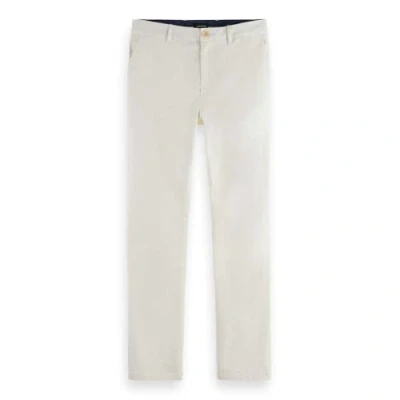 Bild av Scotch &amp; Soda Core Stuart Regular Slim Fit Stretch Cotton Chino Byxor, Off White 0001, 31W / 32L