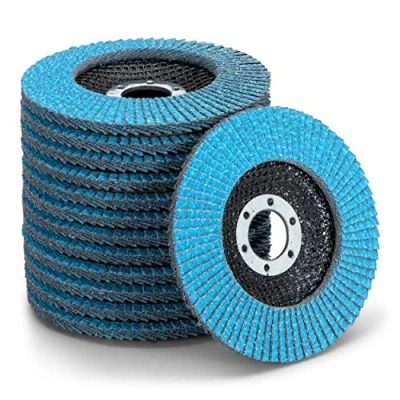 Bild av FD Workstuff Premium klaffskiva Z Coat │ Förpackning med 10 Diameter 125 mm Korn 40 för metall, stål och trä Zirkonium korund tandade brickor Slipskivor Lamellskivor