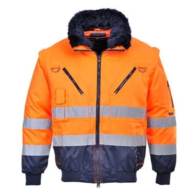 Bild av Portwest PJ50ONR4XL serien PJ50 Hi Vis 3 i 1 pilotjacka, vanlig, storlek: 4X Large, orange/marinblå