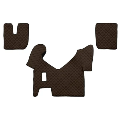 Bild av F CORE FL28 BROWN Ensemble de tapis sol Similicuir avant 3 marron