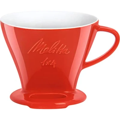 Bild av Melitta filter porslin kaffefilter/kanin 1x4 röd