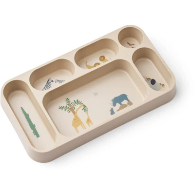 Bild av LIEWOOD Mosu Divider Plate Barnens tallrik All Together / Sandy H35 x W30 L17 cm
