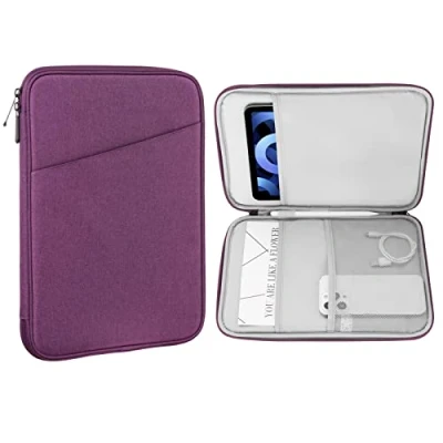 Bild av MoKo 9 11 inch Tablet Sleeve Case,Fits New iPad Air/Pro 2024, Air 5/4th 10.9, 10th Gen 9/8/7th 10.2, Galaxy Tab S8/S9 11,Protective Bag Carrying Case with Pocket, Purple