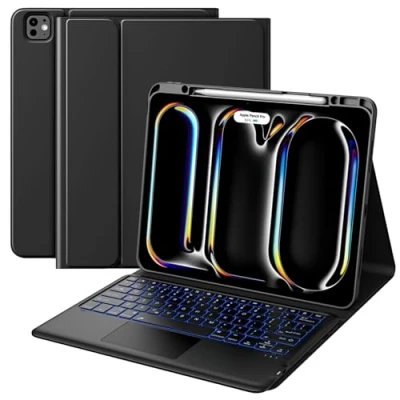 Bild av MoKo for NEW iPad Pro 13 Inch Case with Keyboard 2024 Released, Built in Pencil Holder, Detachable Bluetooth Backlit &amp; Touchpad, Black