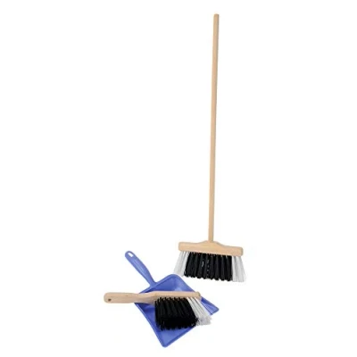 Bild av Simba 104768644 kvastset, 2 faldigt sorterad, det levereras bara en artikel, 1 x kvast, 54 cm, sopskyffel, bokträ, plast, från 3 år