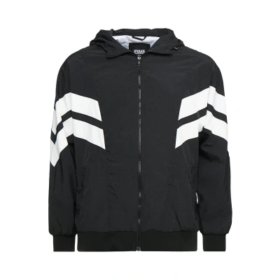 Bild av Urban Classics Crinkle Panel Track Jacket Tunn jacka, Storlek: 5XL, Black/white