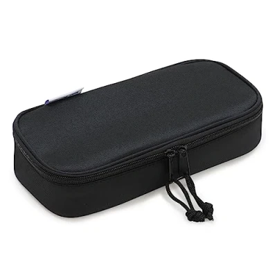 Bild av Waytex 93165 Oval XL extra stor kapacitet pennfodral med fickor organisatör för skola, kontor, förvaring, kosmetika svart, Unique,