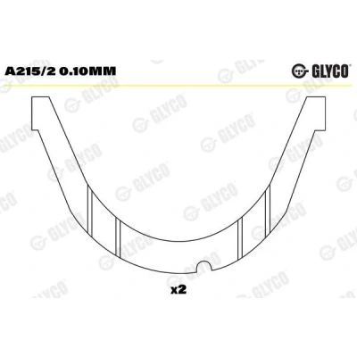 Bild av Distansskiva, vevaxel GLYCO A215/2 0.10mm