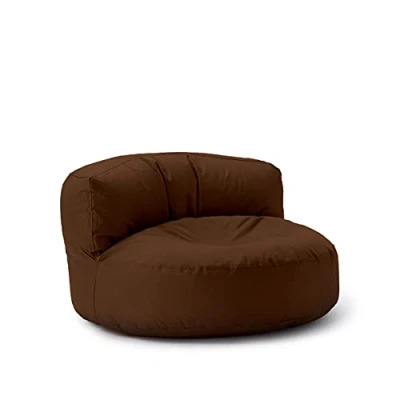 Bild av Lumaland sittsäck lounge soffsaccosäck 90 x 50 cm med ryggstöd inomhus och utomhus beanbag vattenavvisande robust justerbar EPS fyllning tvättbart överdrag [akvamarin]