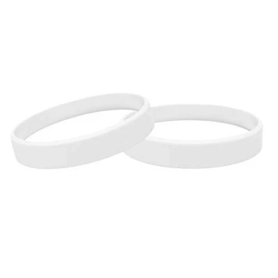 Bild av Silikonarmband förpackning med 10 ungdomar storlekar val av färger (vit)