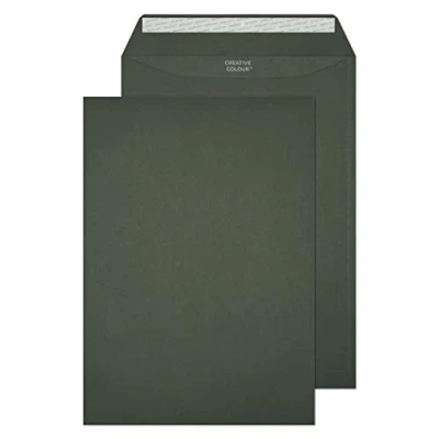 Bild av Blake Creative Colour C4 229 x 324 mm 120 gsm Peel &amp; Seal plånbokskuvert (63424) grafitgrå förpackning med 10