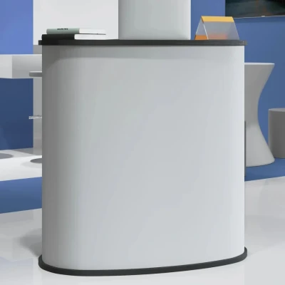 Bild av vidaXL Vikbar mässbänk 90 x 48 93 cm i spånskiva, utställningsdisk, utställningsdisplay, receptionsdisk, reklamställ
