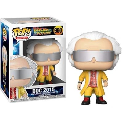 Bild av Funko POP! Movie: BTTF Dr Emmett Brown Doc 2015 Tillbaka till framtiden Samlingsbar vinylfigur Presentidé Officiell merchandise Leksaker för barn och vuxna Filmfans