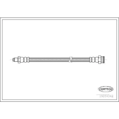 Bild av CORTECO 19034342 Flexible De Frein des deux côtés du pont arrière 163 OPEL: Corsa D 3/5 portes, Adam, E portes