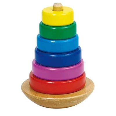 Bild av goki 58925 stapeltorn, 12 cm, set om 7, från 2 år