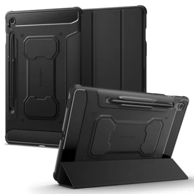 Bild av Spigen Rugged Armor Pro Designad för Samsung Galaxy Tab S9 FE Fodral (2023) Svart