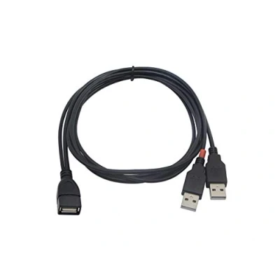 Bild av CERRXIAN USB 2.0 förlängningskabel A förstärkare Y splitter hub adapterkabel, 1 hona till 2 hane dataladdningskabel förlängningssladd (1 m)