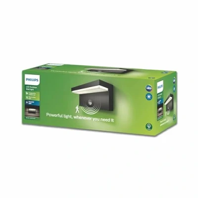 Bild av Philips Bustan Piedestal för Utomhusbruk Med rörelsesensor(IR), Antracit, 2x4.5W, 2700 Kelvin, 30 000 timmar, Dimbar, Ljuskälla ingår