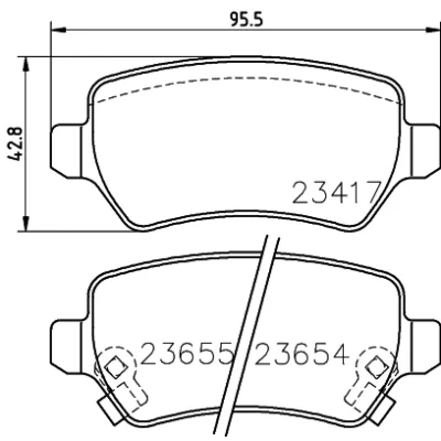 Bild av HELLA 8DB 355 018 781 Jeu de plaquettes frein avec indicateur d&#039;usure vis d&#039;étrier accessoires OPEL: Zafira A, B