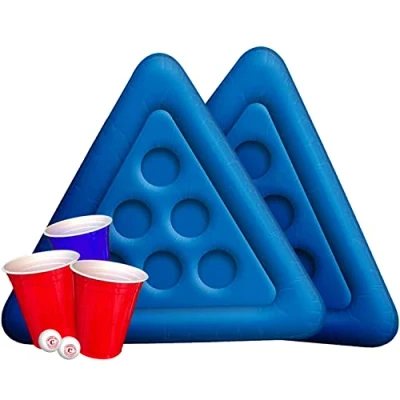 Bild av Original flytande ölpongsats Premiumkvalitet 2 Uppblåsbara flottor 12 röda koppar bollar Beer Pong Pool Party Drickspel Sommarspel Utomhus OriginalCup®