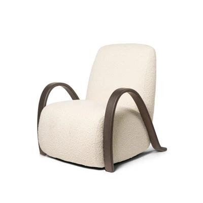 Bild av Ferm Living Buur Lounge Chair stol Nordic Bouclé Off white W75 x D84 H87 cm