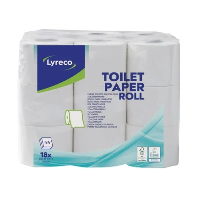 Bild av Lyreco Toalettpapper 3 lagers vit 18/fp