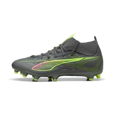 Bild av Puma Ultra 5 Match Fotbollsskor fasta dobbar, Storlek: 42.5, Matte aged silver/yellow alert/aged silver Konstmaterial/textil
