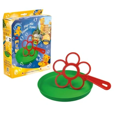 Bild av PUSTEFIX bubbelring set Flower Power I tvålbubblor barnset lek och bubbla kul på barnkalas &amp; födelsedag