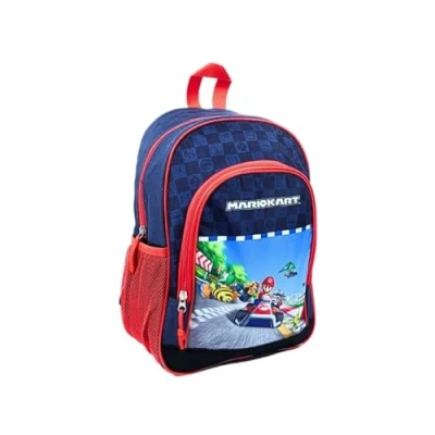 Bild av mybagstory Mario Kart ryggsäck för pojkar barn skola grundskola dagis daghem skolväska pojke storlek 37 cm justerbara remmar presentidé, blå, enfant