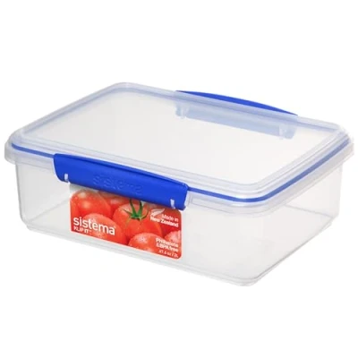 Bild av Sistema KLIP IT Matförvaringsbehållare 2 L Lufttät och stapelbar matbehållare med lock Skollunchlåda BPA fri 1 st