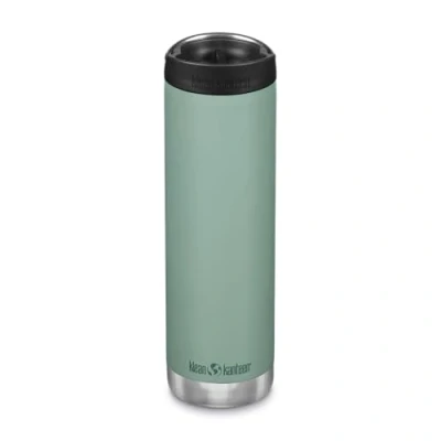 Bild av Klean Kanteen TKWide insulerad flaska, 20 ounce termo med lock för kaffe, Berylgrön