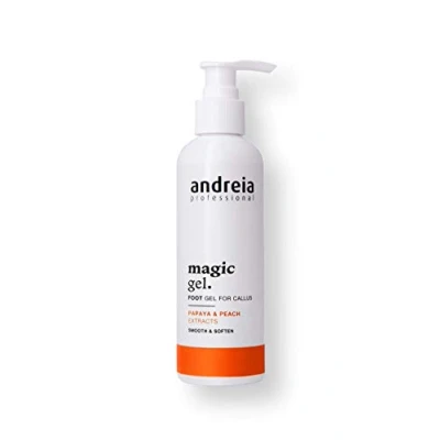 Bild av Andreia fotförhårdnader magisk gel med papaya och persikoextrakt fotkräm för spruckna klackar torr hud salicylsyra bästa förhårdnader häl 200 ml