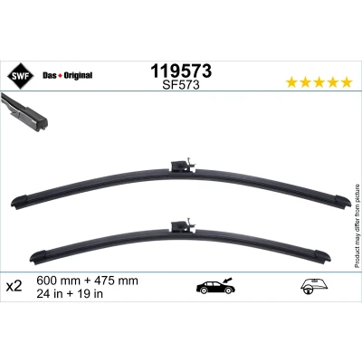 Bild av Torkarblad Swf 119573 475, 600mm Fram med spoiler för vänsterstyrd MERCEDES BENZ: A klass, CLA Kombi, Coupe