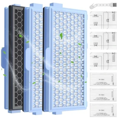 Bild av 3 set dammsugarfilter kompatibel med Miele Compact C1 &amp; C2, Complete C2 C3, S8340, HEPA filter, motorfilter, dammsugarset S4000, S5000, S6000, S8000