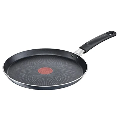 Bild av Tefal C38510 XL Force crêpepanna 25 cm non stick tätning resistent termosignal Diffusion Base stekpannebas extra bred form stabilt handtag Ej lämplig för induktion svart