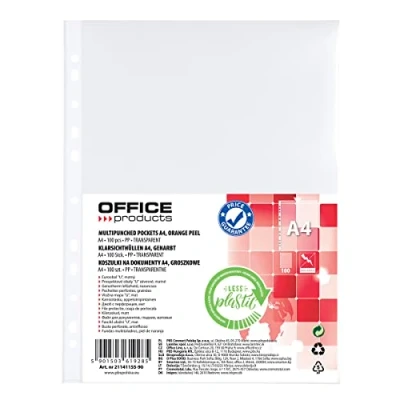 Bild av OFFICER PRODUCTS 21141155 90 Dokumentfickor, Genomsynlig, ‎31.1 x 23.7 2.2 cm 100 stycken